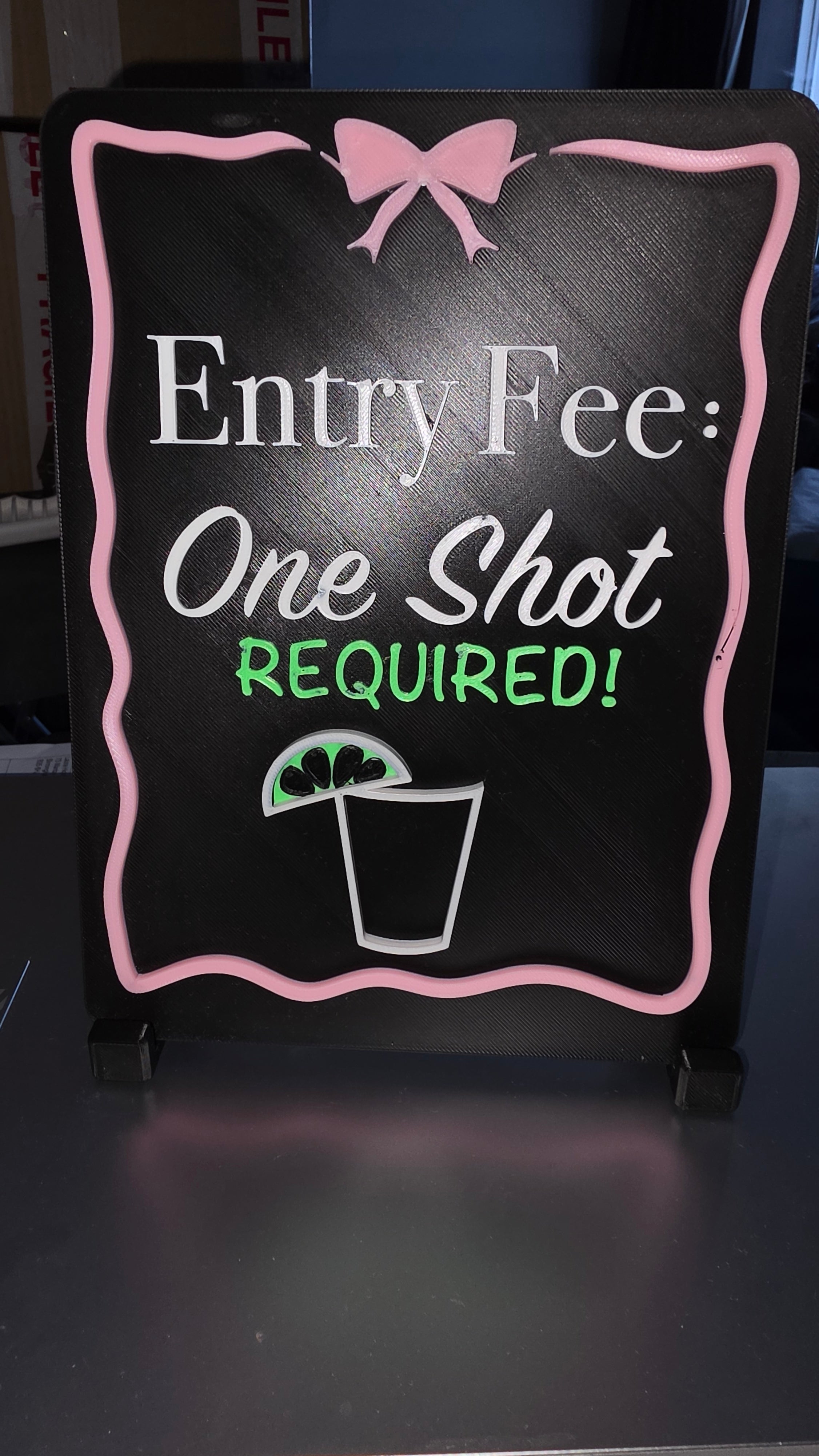 Bar welcome stand