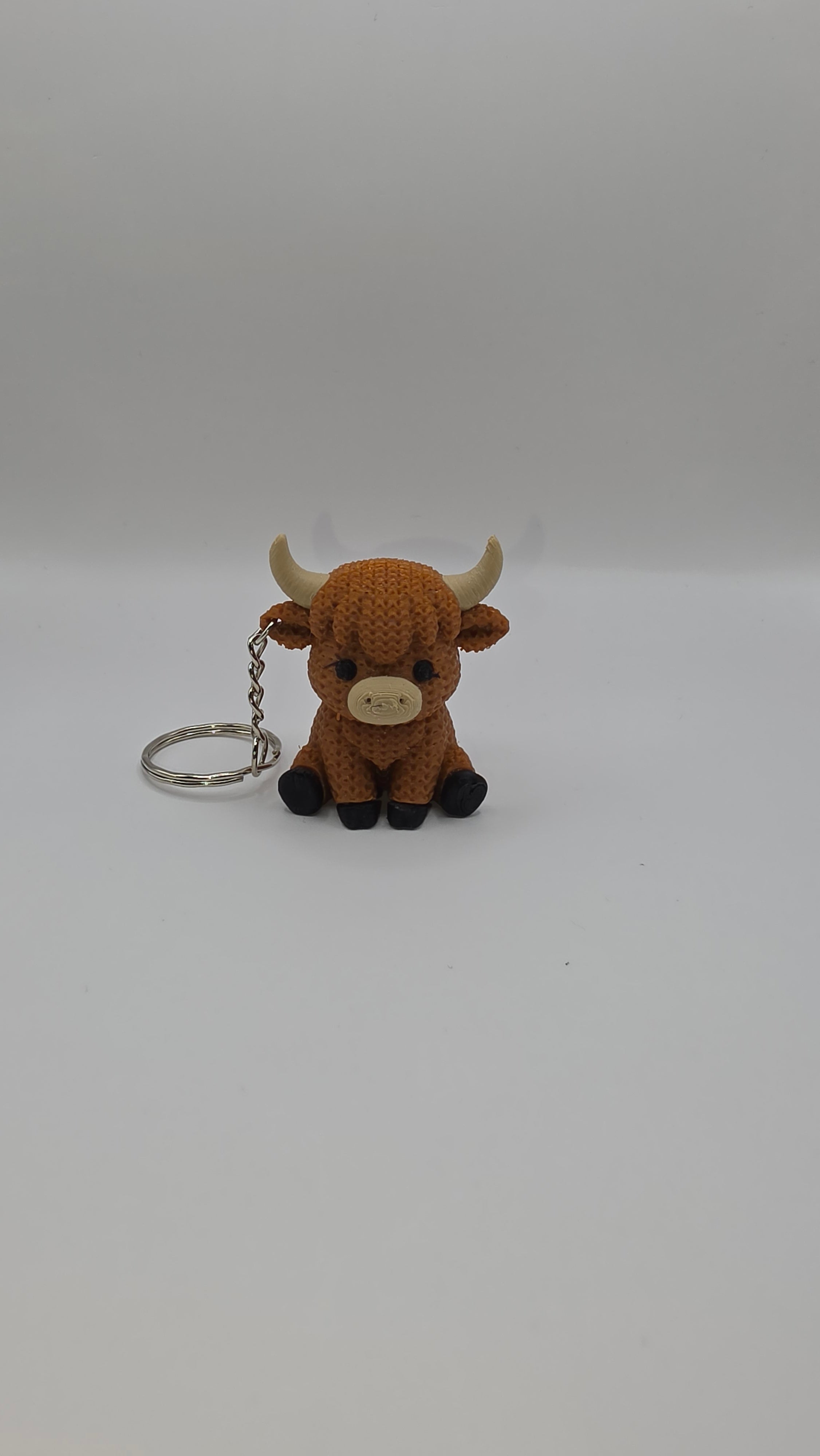 Knitted Cow Keyring