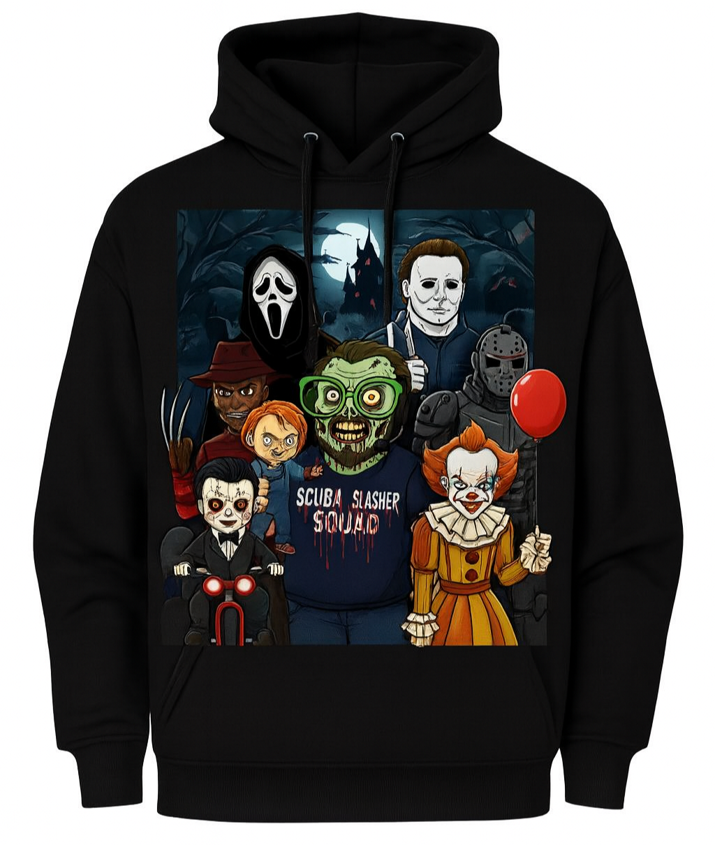 Scuba Slasher Squad Hoodie – Horror Legends Edition