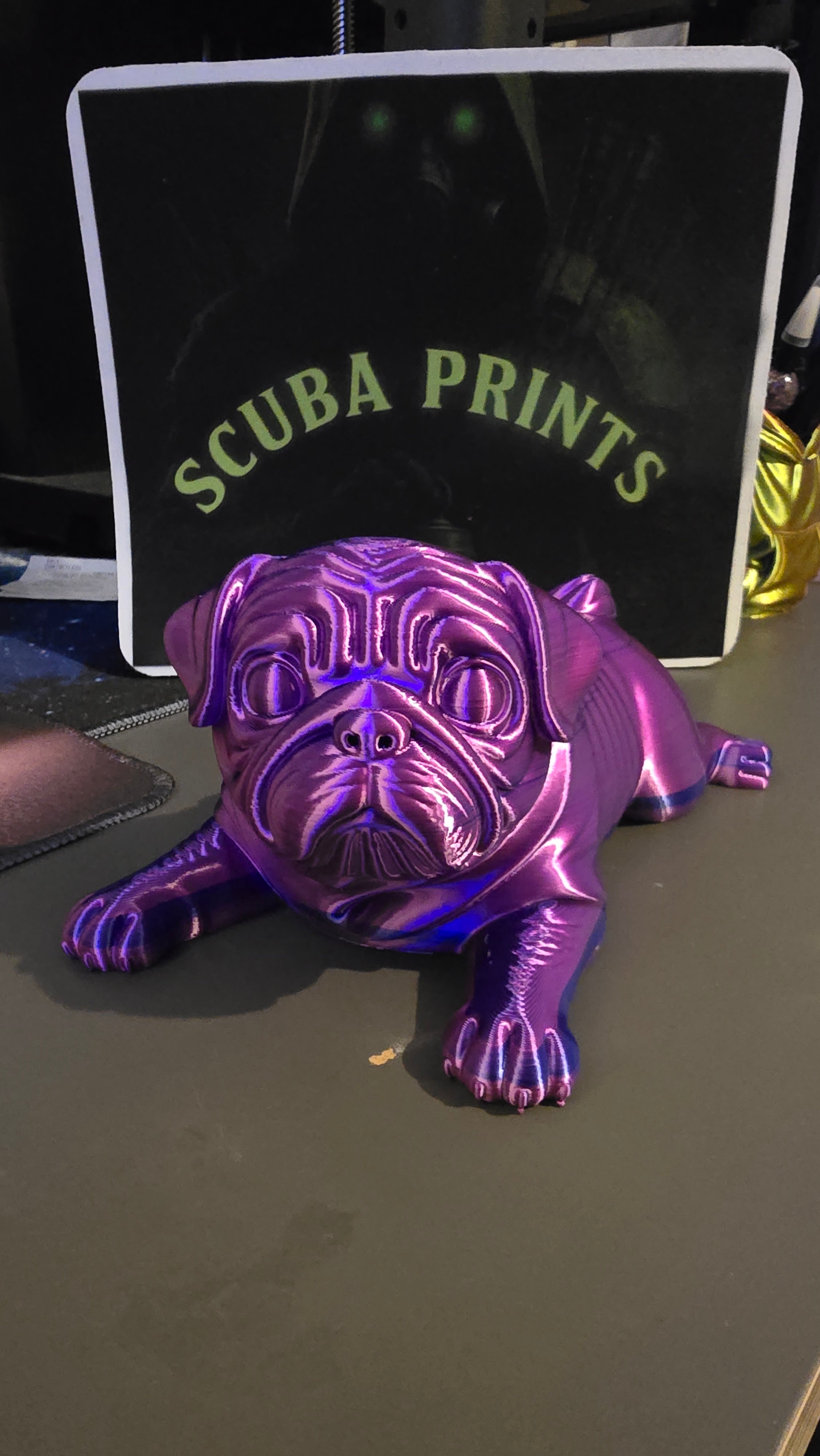 Laying Pug Figure